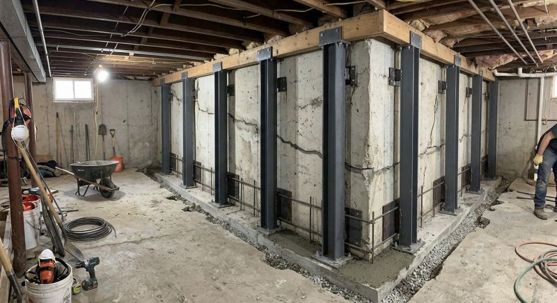 Basement Underpinning in Newton, MA