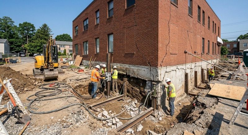 Building Foundation Repair in Newton, MA