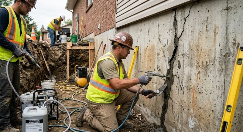 Cracked Foundation Repair in Brighton, MA