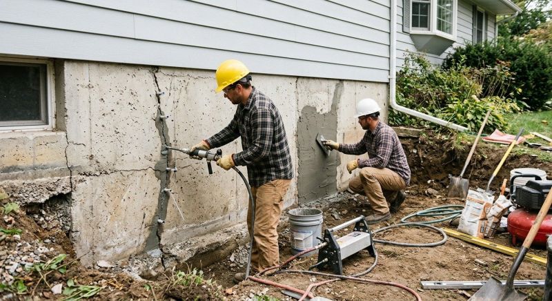Cracked Foundation Repair in Chestnut Hill, MA