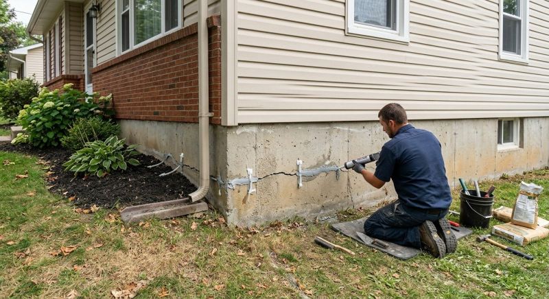 Cracked Foundation Repair in Hopkinton, MA