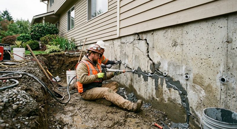 Cracked Foundation Repair in Watertown, MA