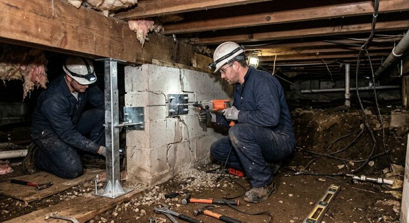 Crawlspace Foundation Repair in Bellingham, MA