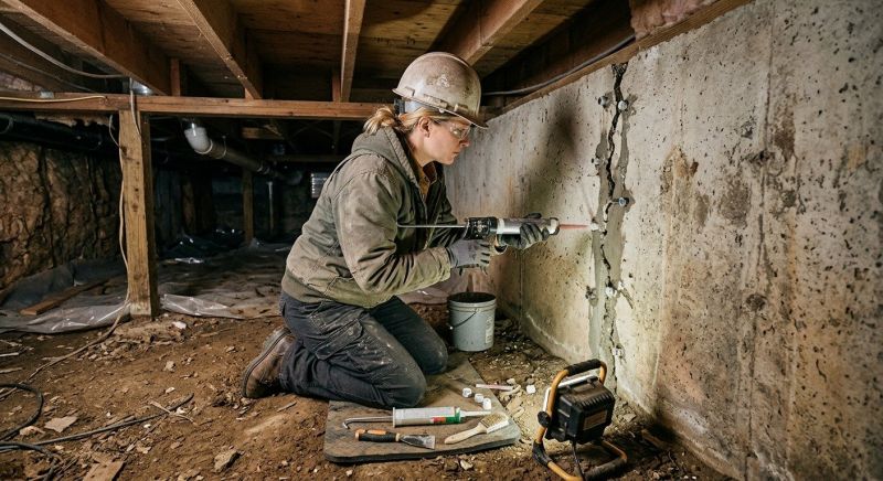 Crawlspace Foundation Repair in Brighton, MA
