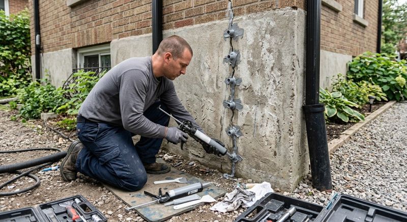 Foundation Crack Repair in South Walpole, MA