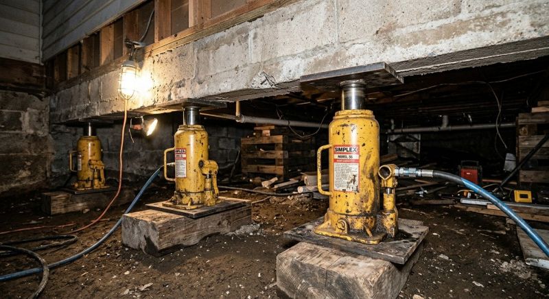Foundation Jacking in Canton, MA