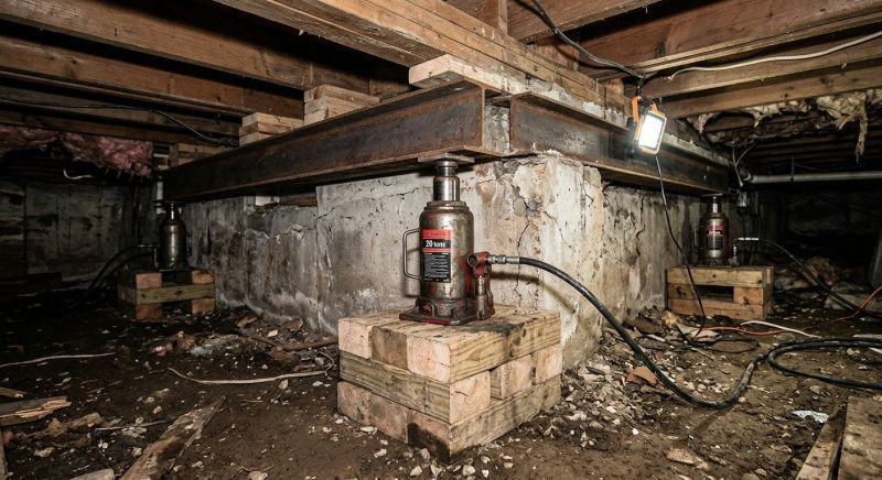 Foundation Jacking in Littleton, MA