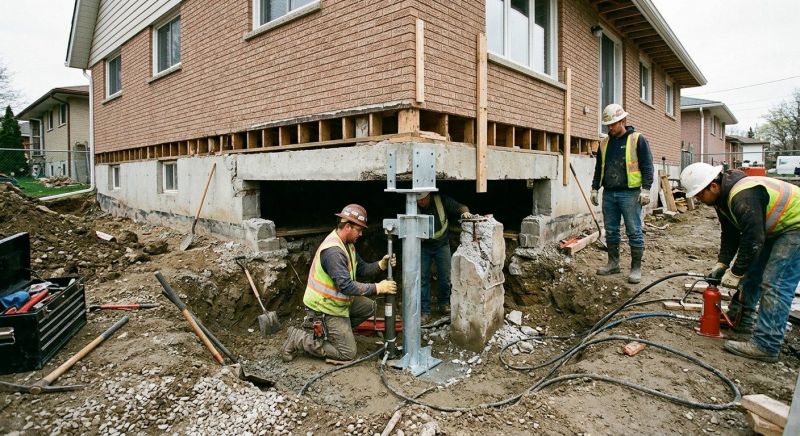 Foundation Pier Repair in Newton, MA