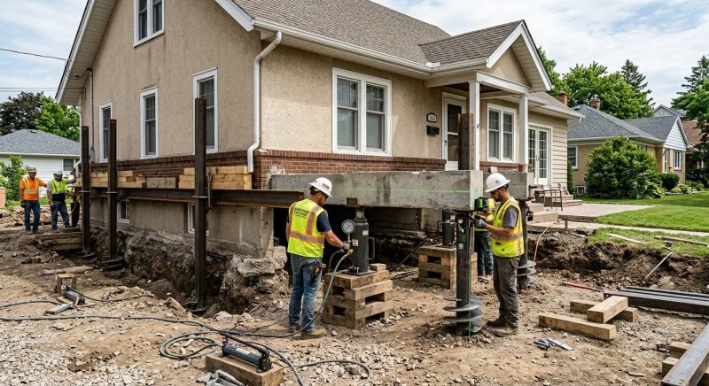 Foundation Releveling in Newton, MA