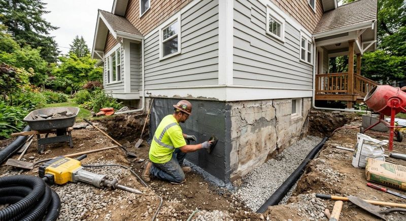 Foundation Renovation in Newton, MA