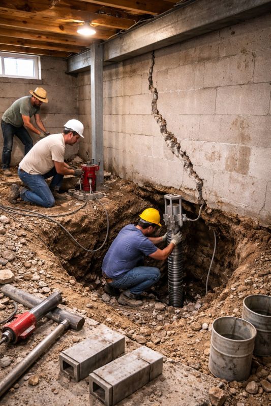 Foundation Structural Repair in Canton, MA