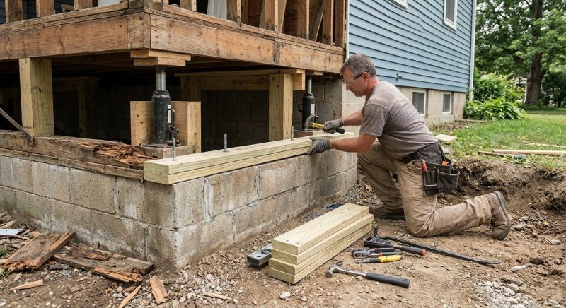 House Foundation Repair in Hopkinton, MA