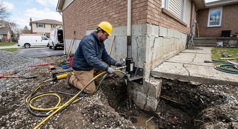 Sinking Foundation Repair in Danvers, MA