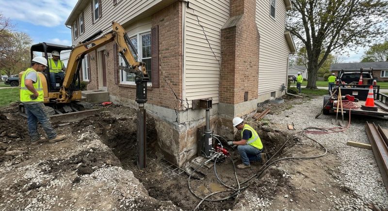 Sinking Foundation Repair in Norwood, MA