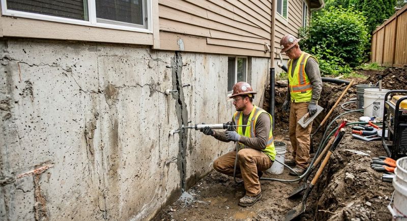 Cracked Foundation Repair in Milton, MA