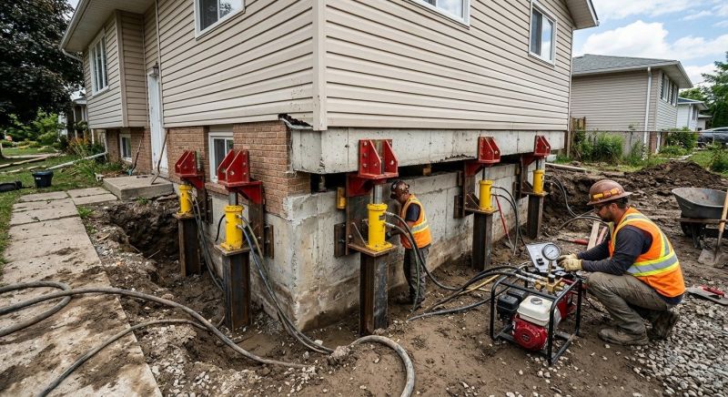 Foundation Lifting in Medfield, MA